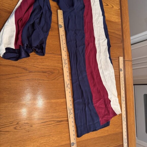 Rapsodia Womens High Wiasted Super Wide Leg Pants Trousers Red White Blue Size S - Picture 8 of 13